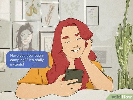 Show off your sense of humor to make your crush laugh.