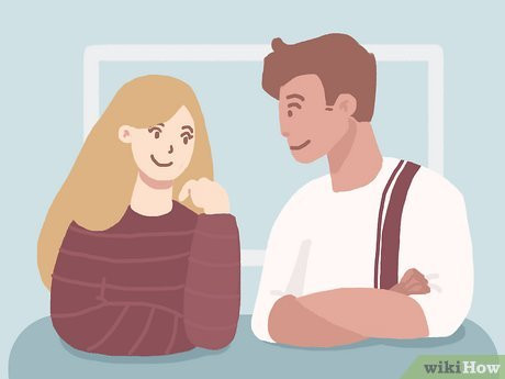 Send him a signal by catching his eye a lot.