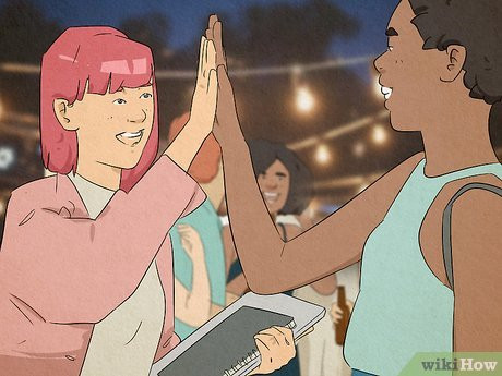 Step 1 Meet girls by hanging out with your friends.